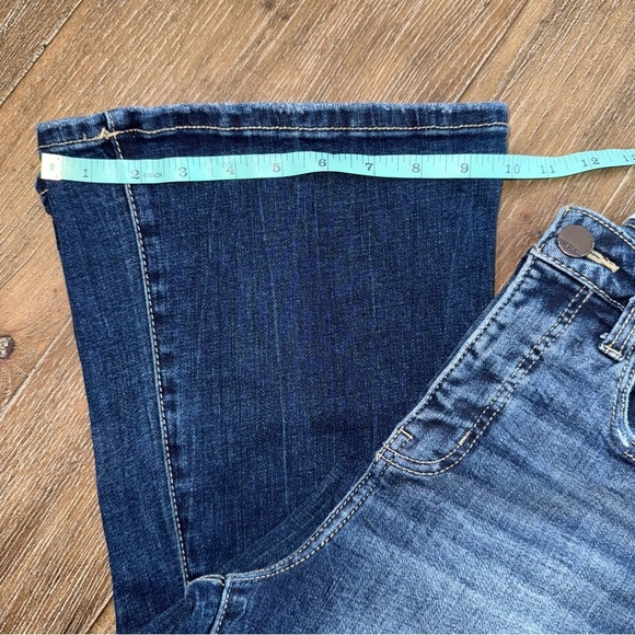 BKE Billie slim fit high rise flare Dark Blue Wash - Picture 3 of 12